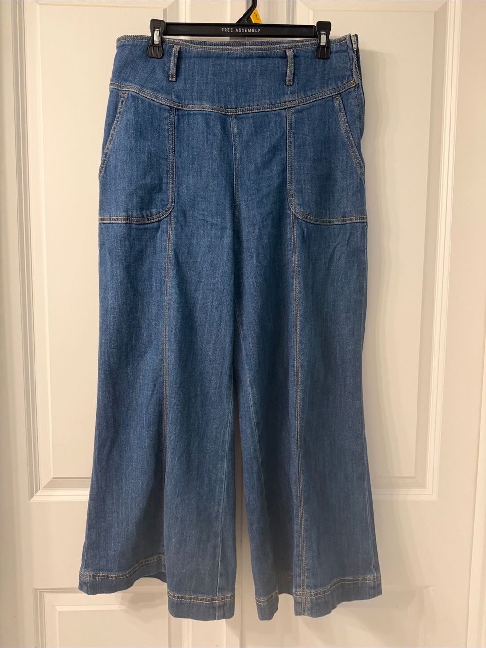 Pilcro and the Letterpress High-Rise Wide Leg Jeans - Denim Blue
